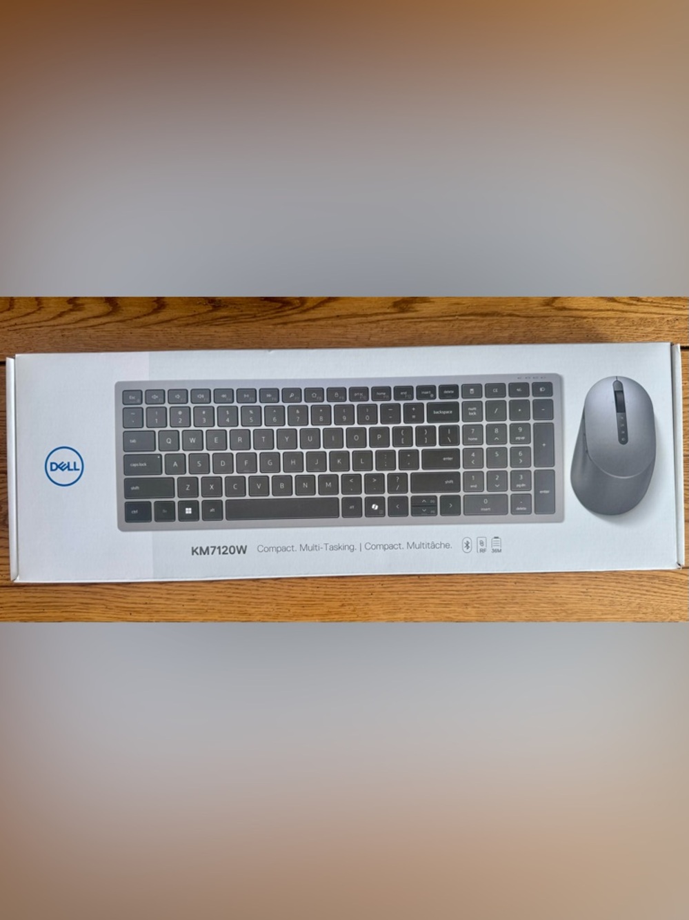 Dell KM7120W Gray Wireless Keyboard and Mouse Combo